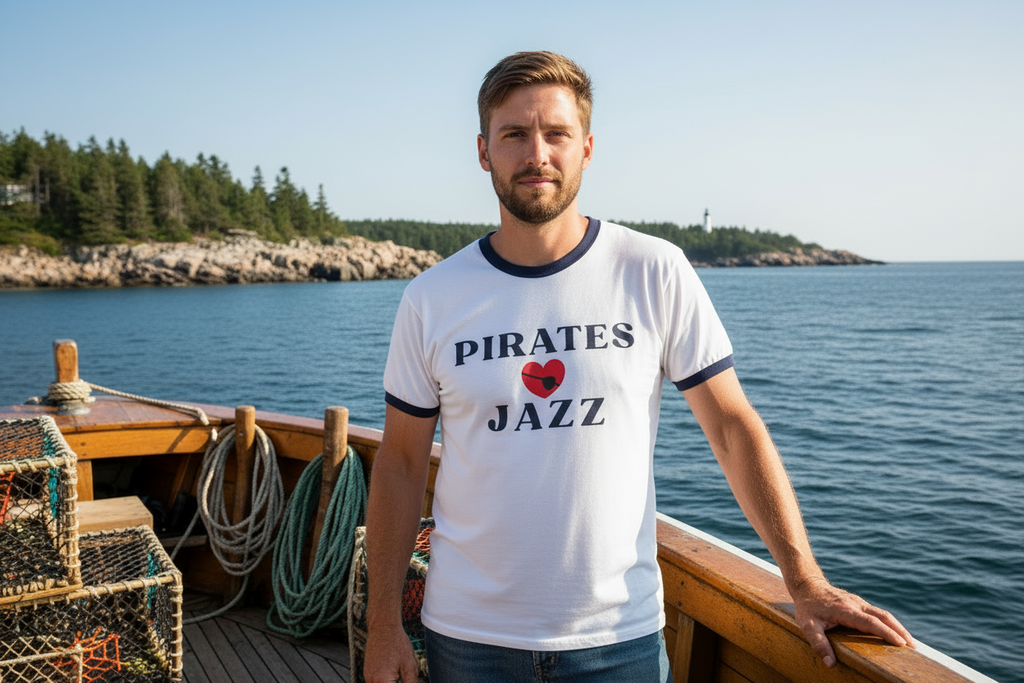 Pirates Love Jazz Ringer Tee