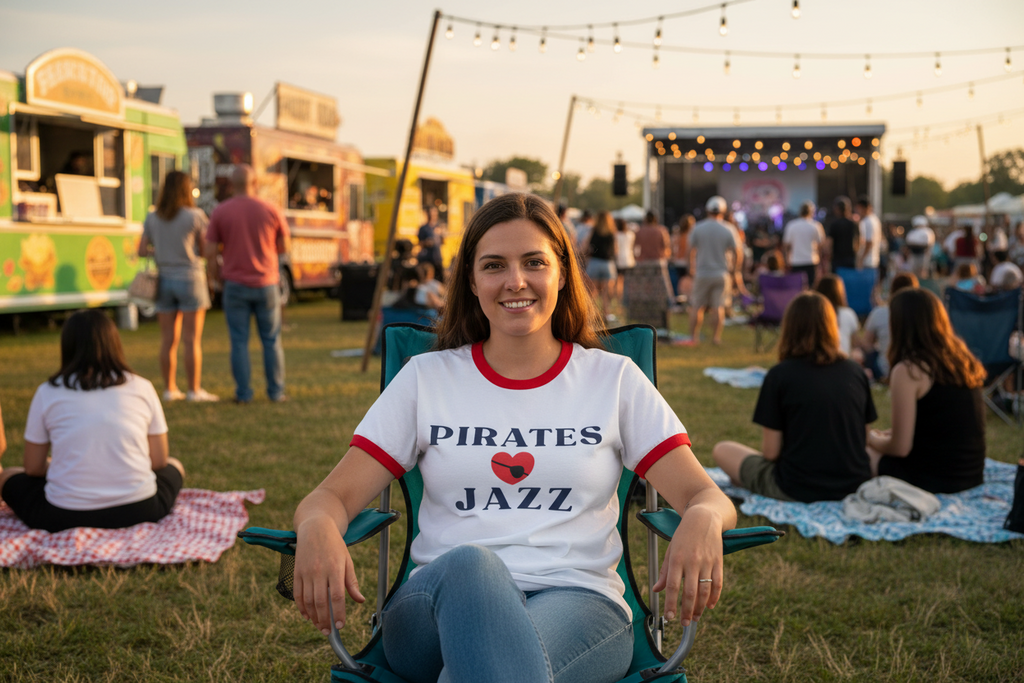 Pirates Love Jazz Ringer Tee