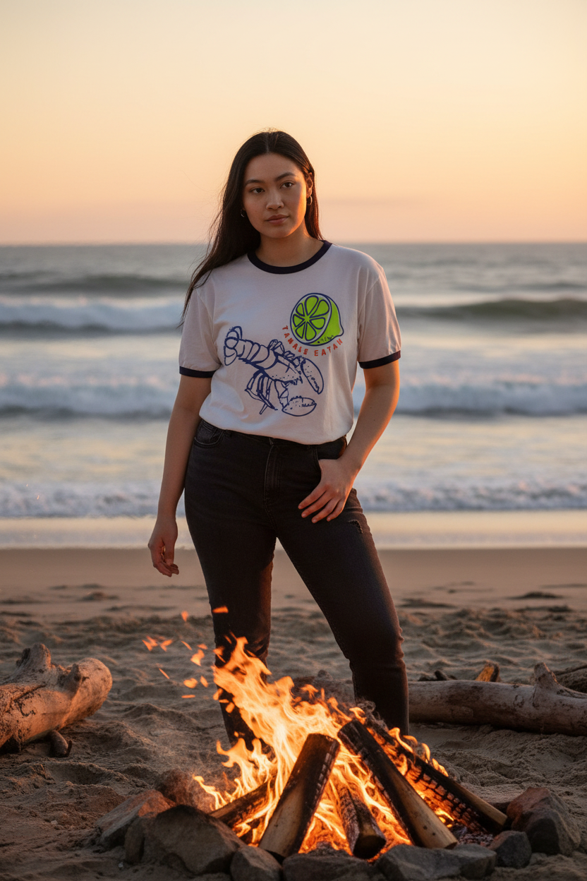 Lobster & Lime Ringer T-Shirt