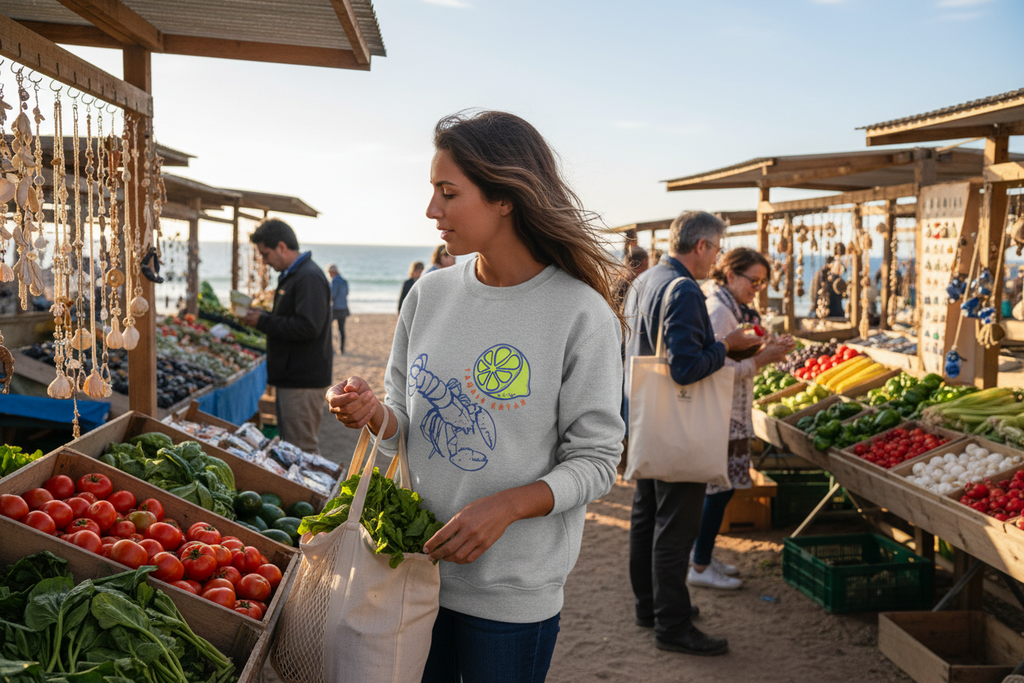 Sweatshirt — Neon Lobstah Crewneck