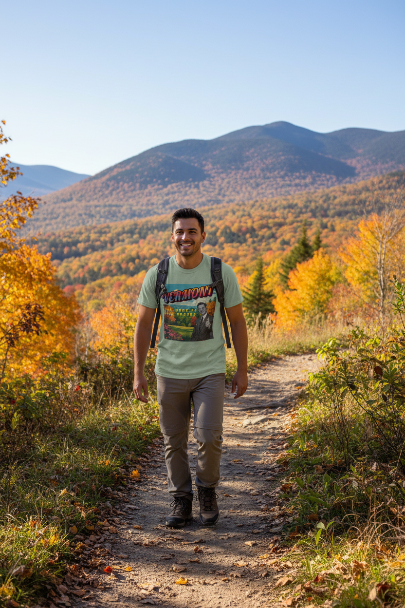 "Vermont: Pay More to Live Harder" - Vermont Retro Tee